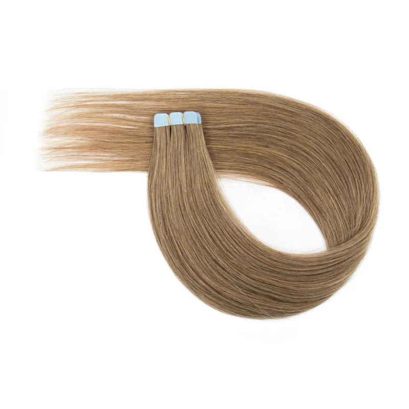 Machine Remy Real Human Hair Invisible Mini Tape in Extensions Skin Weft for Women Side Hair 10pcs Daily Use Wearing