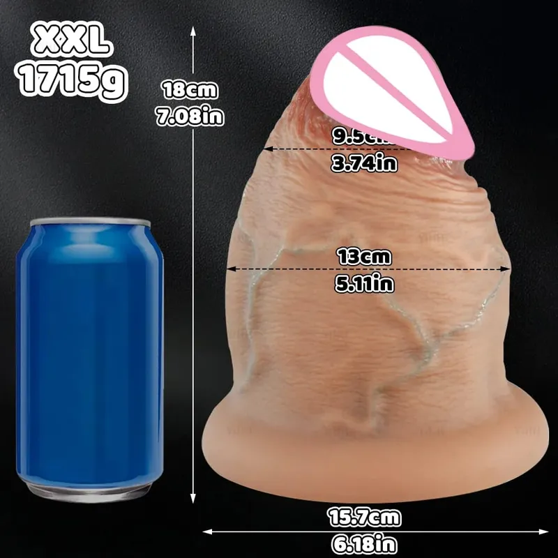5 Sizes Silicone Dildos Butt Plug Thick Anal Plug Realistic Huge Thick Dildo With Suction Cup Adults Toys Sex Toys For Women Man