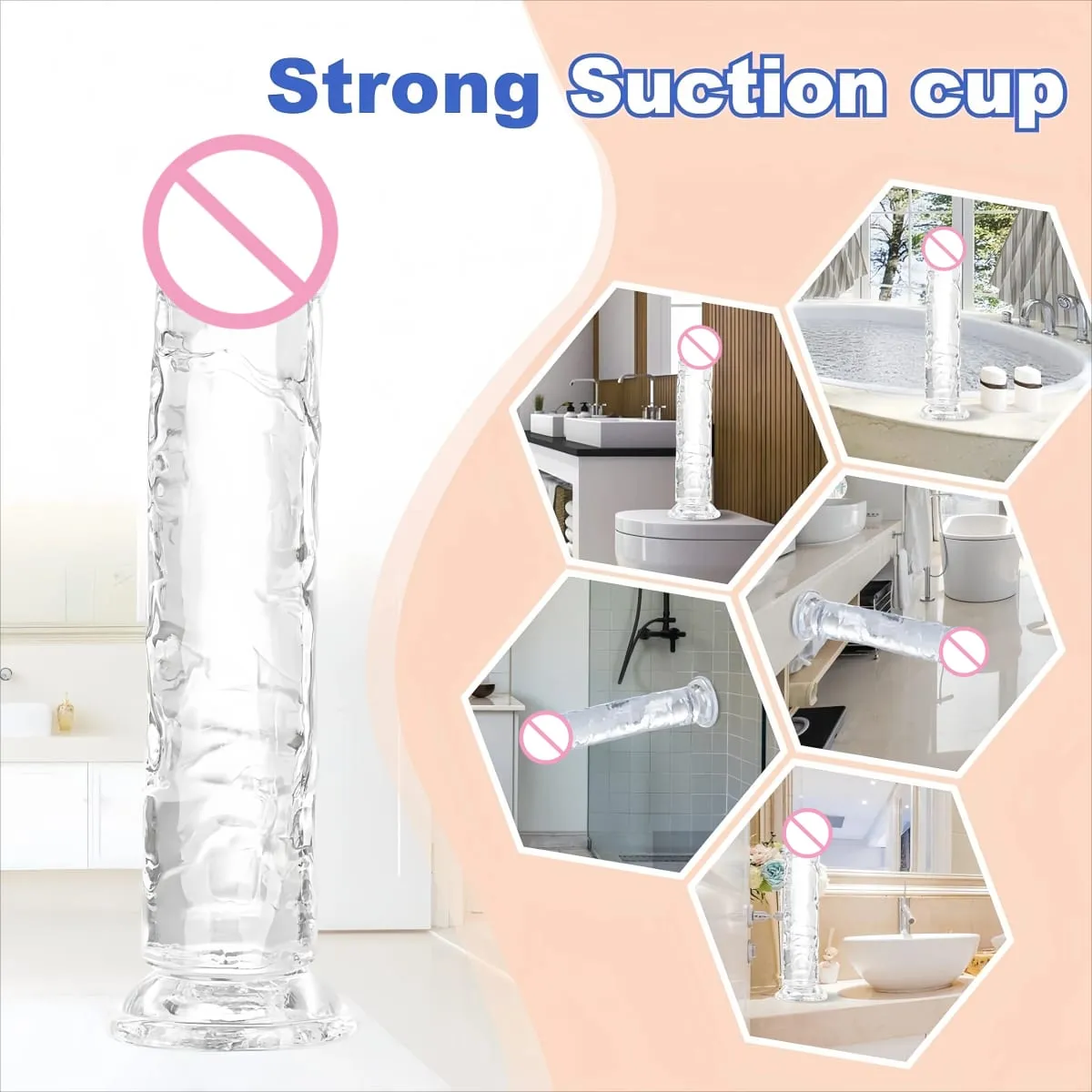 6 Sizes Realistic Dildos Adult Sex Toys For Man Women 18 Metal Anal Plug Clear Penis Butt Plug Anus Masturbation Stimulator Dick