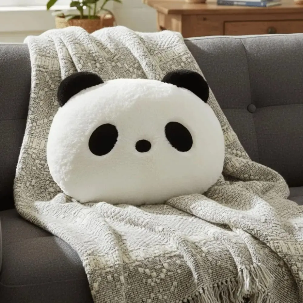 Stuffed Animal Plush Panda Cushion Bedroom Sofa Kawaii Stuffed Panda Pillow Home Decoration 30cm Panda Throw Pillows