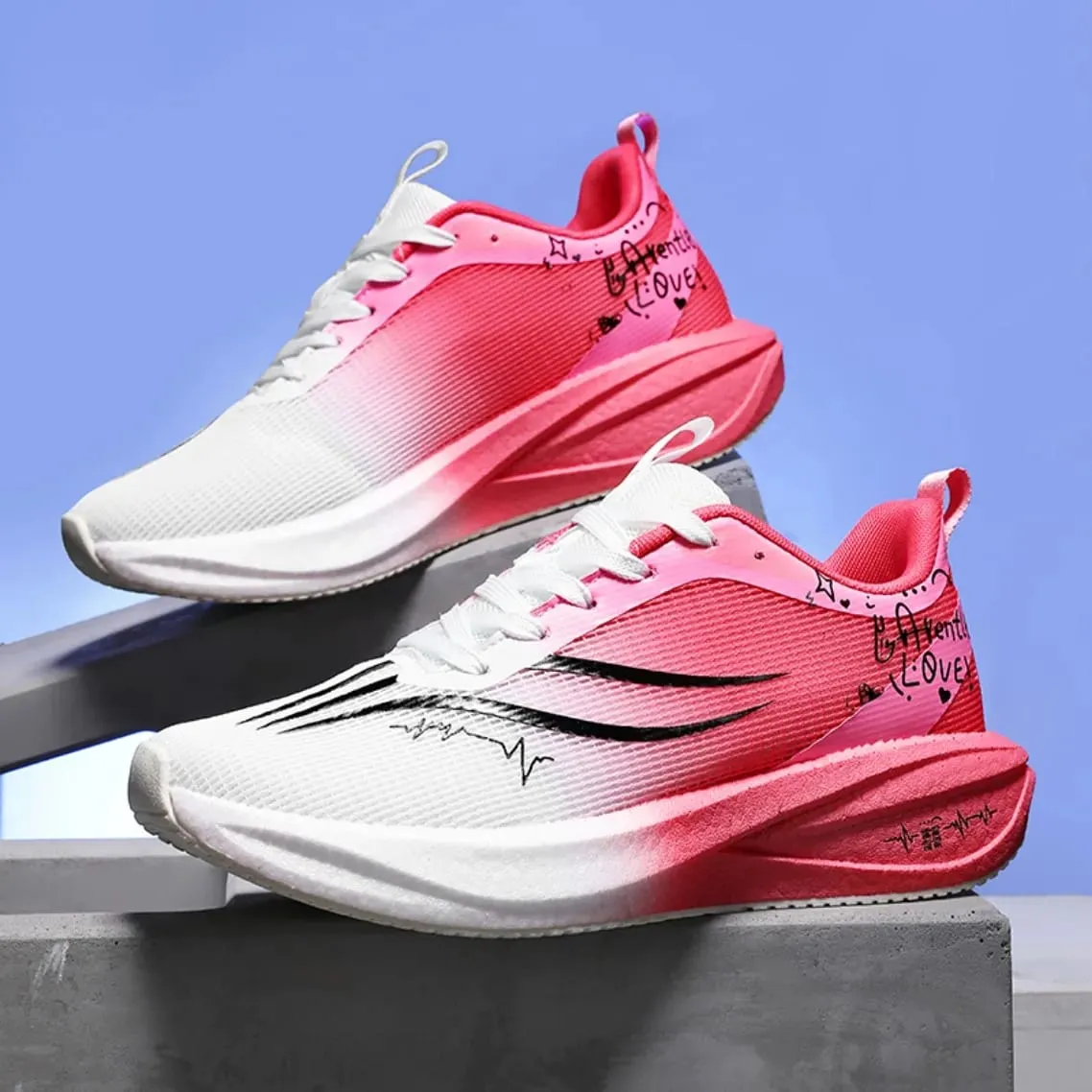 Unisex Marathon Running Shoes Carbon Plate Lightweight Sports Sneakers Athletic Walking Training Shoes Basketball Shoes