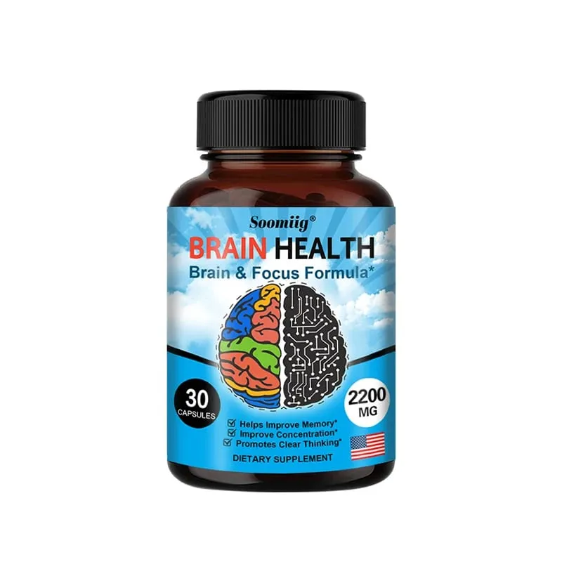 Ginkgo Biloba Cápsulas 1200mg Suporta Memória Função Cerebral e Prontidão Mental Suplemento de Saúde Cerebral 30/60/120 Capsuels