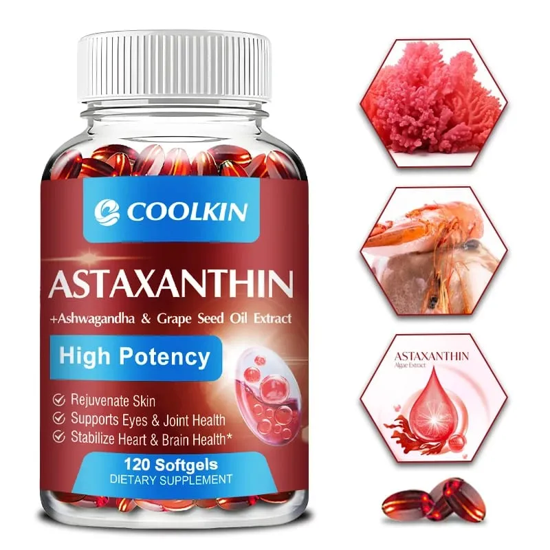 Astaxanthin - Promotes Cardiovascular Health Speeds Up Metabolism Supports Eye Joint and Skin Health