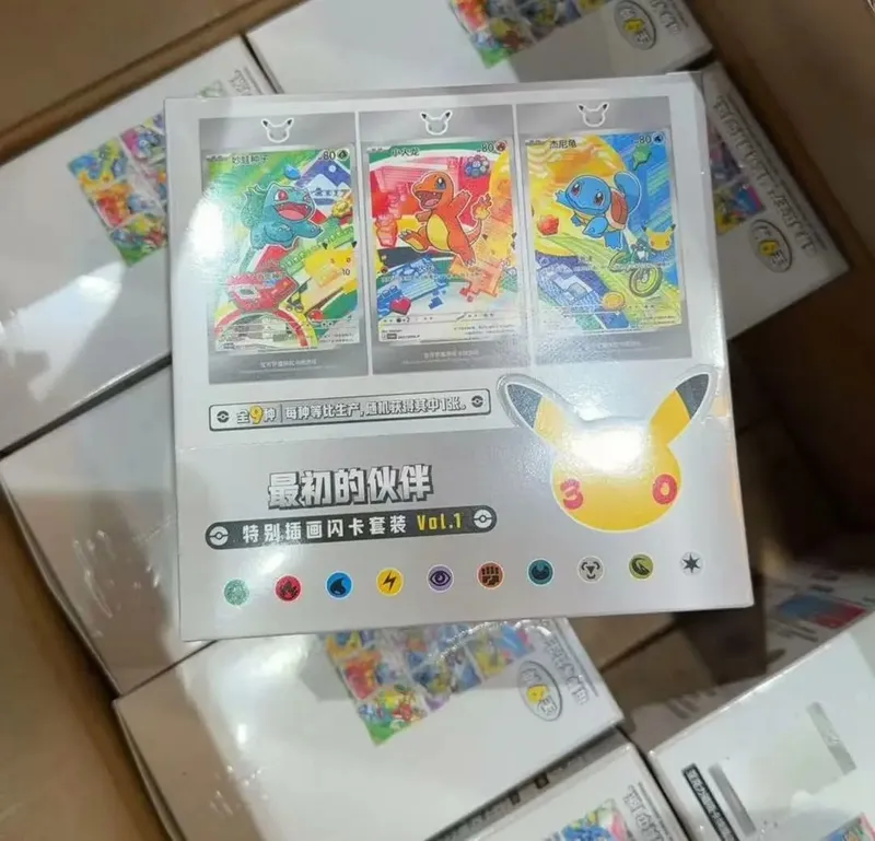 In Stock New Simplified Chinese Pokémon 30th Anniversary Celebration First Partner SIR Set Vol.1 Vol.2 Collectible PTCG Cards