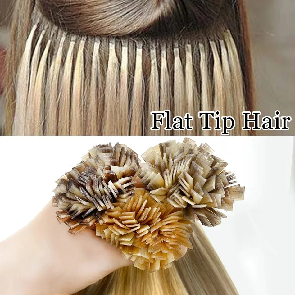 Flat Tip Human Hair Extension Remy Hair 1g/s 18-28 inch Real Remy Silky Straight Black Brown Pre Bonded Keratin Fusion Hair — image 5
