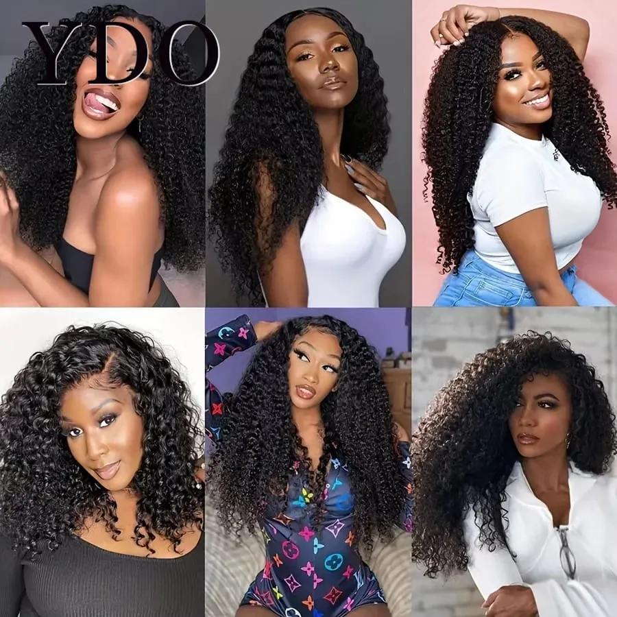 Afro Kinky Curly PU Clip In Human Hair Extensions 12A Brazilian Virgin Raw Deep Curly Human Hair 8pcs 120g/set Natural Color