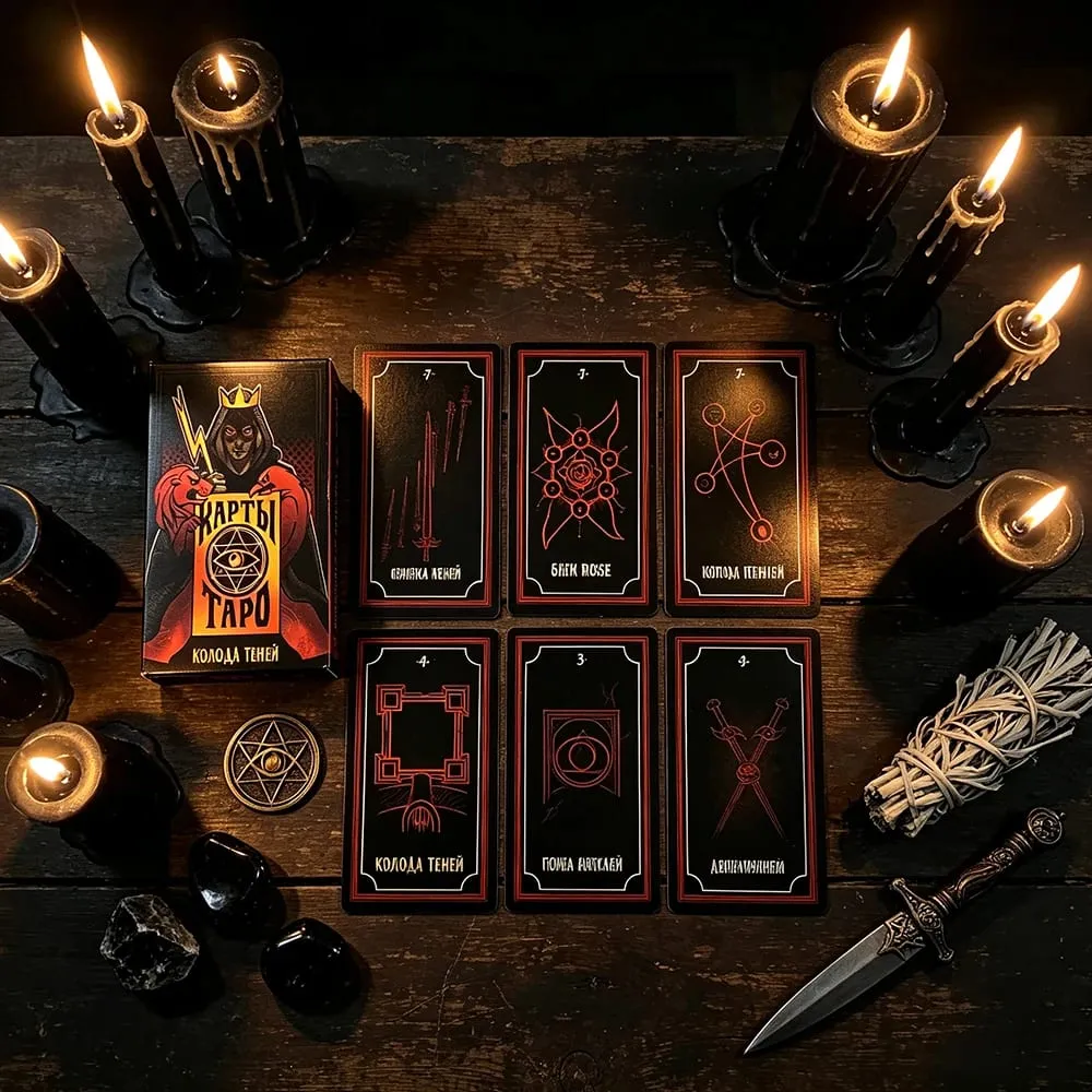 Russian Version Tarot Cards A 78 Deck Fate Divination Cards Game Board Playing Game With Guidebook for Beginners Halloween Gifts