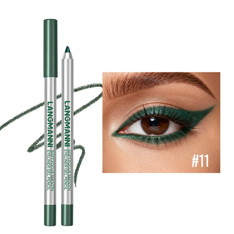 Waterproof and Sweat Proof Pearlescent Shining Eyeliner Gel Pencil Long Lasting Smooth Easy To Colors Women Eye Makeup