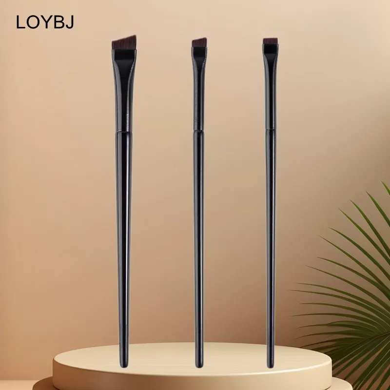 3/6/9/15/30PCS Ultra Thin Blade Eyeliner Brush Set Fine Angle Flat Eyebrow Brush Under The Eyes Flat Head Precise Detail Brushes