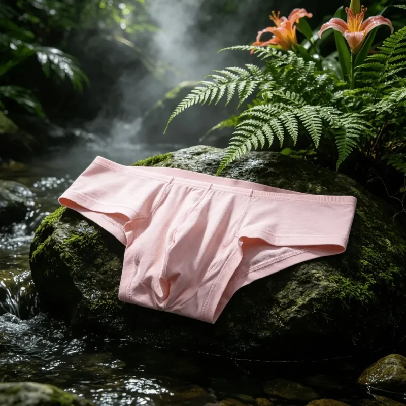 Basic Versatile Mens Briefs Vertical Textured Solid Elastic Hip Wrap Low Rise Breathable Commute Casual Mens Underwear