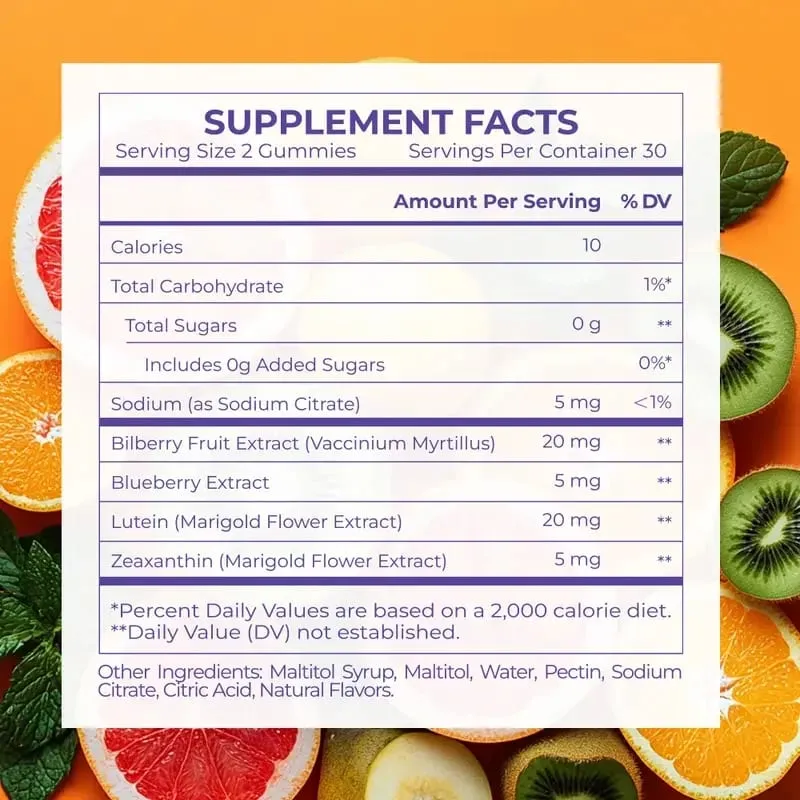 Zeaxanthin for Men & Women - Lutein and Zeaxanthin Supplement for Eyes Vision & Macular Health Support Formula 60 Capsules
