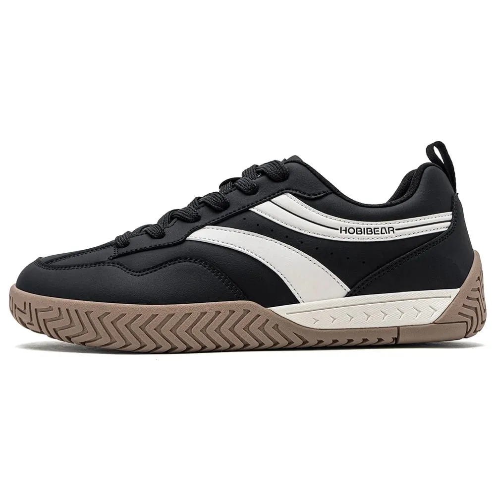 Wide Toe Box Sneakers Unisex Artificial Leather Walking Shoes Retro Comfortable Lightweight Non-Slip Lace Up Footwear