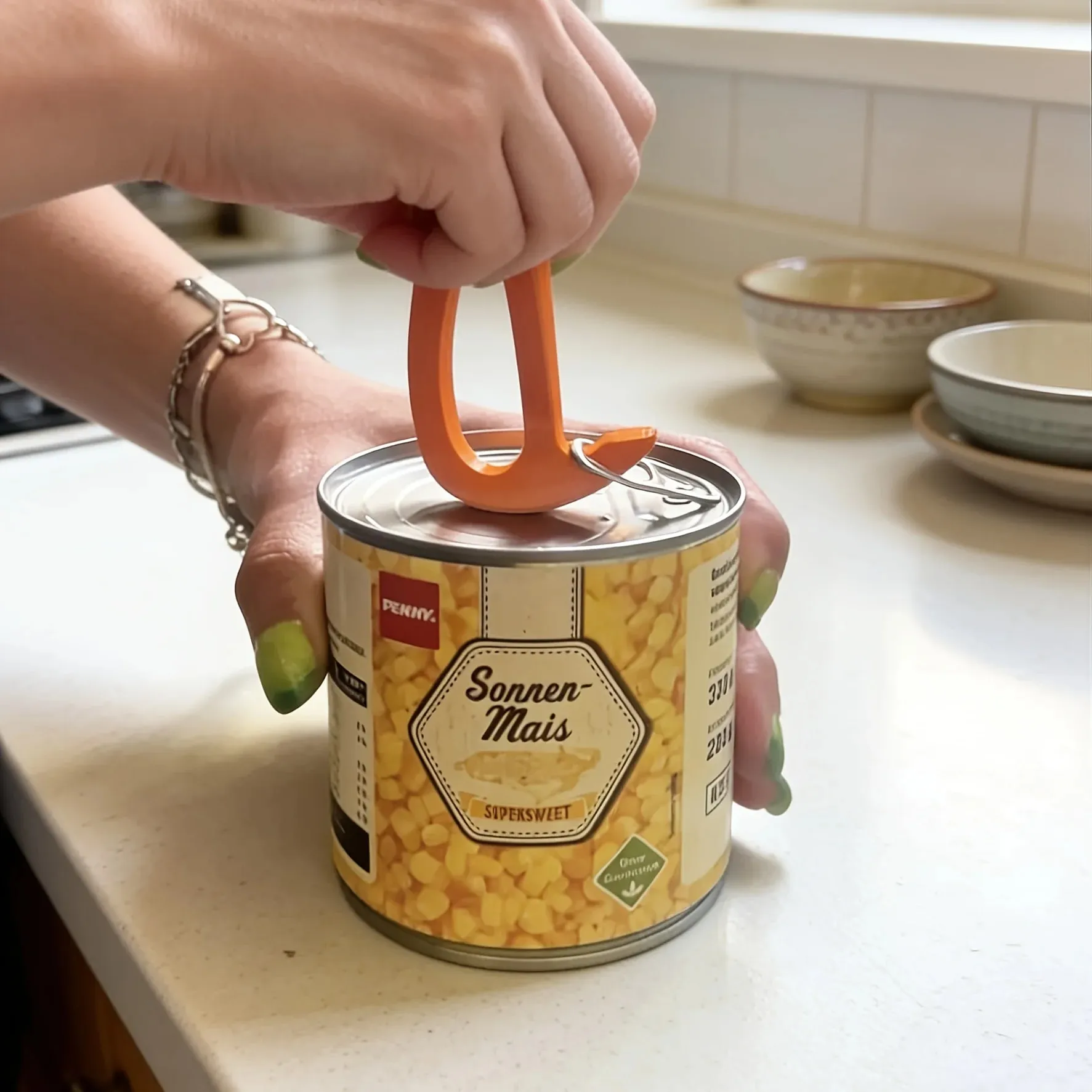 2PC Manual Can Opener with Non-Slip Handle