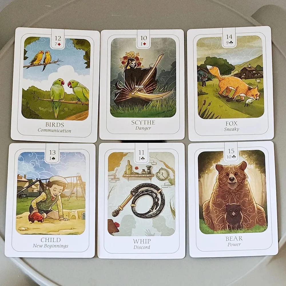 Simplicity Lenormand Deck 41 Pcs Beautifully Illustrated Cards with Meaningful Symbolism with Yes No Maybe Cards 9*6cm