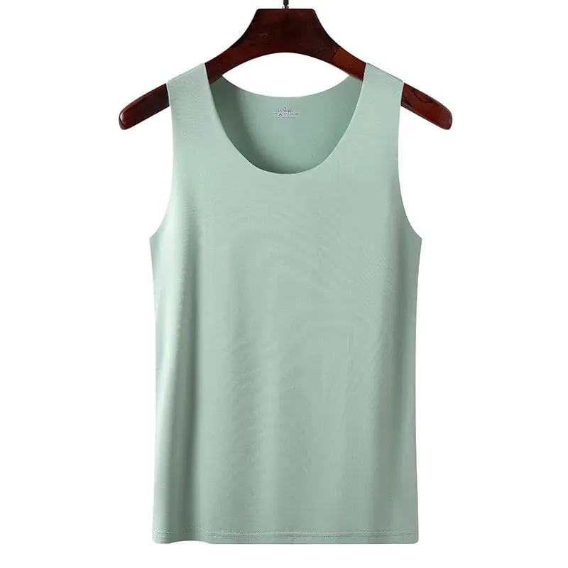 1pcs Summer Women Men Thin Tank Tops Seamless Ice Silk Vest Undershirt Underwear Students Korean-Style Slim Vest Sleeveless Tops