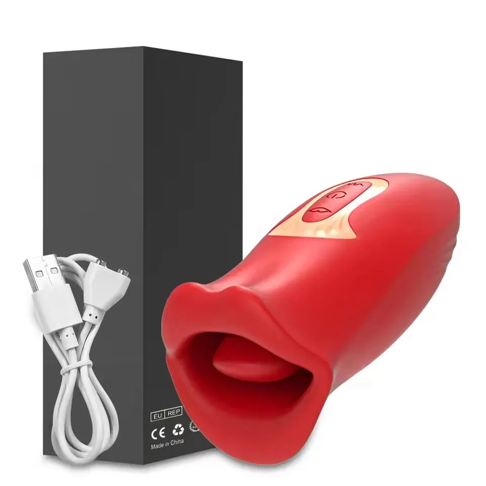 Women G-Spot Tongue Licking Vibrator Clitoris Vagina Stimulator Massager Nipple Oral Massager Female Massager Sex Toys