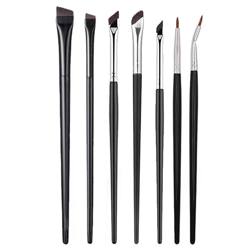 ●Brow Contour Makeup Brushes Eyebrow Eyeliner Brush Professional Super Thin Angled Liner Eye Brush Make Up Tools