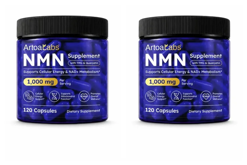 NMN Capsules NAD+ & Cellular Energy Support with TMG Quercetin Resveratrol Mitochondrial Function & Antioxidant Health 120 Count