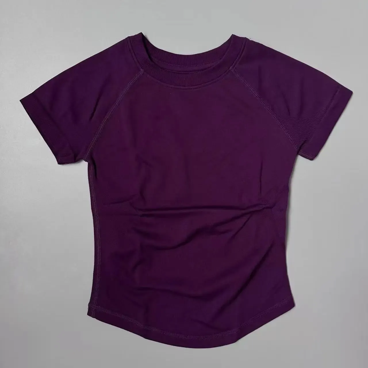 Women Elastic Slim Short Sleeve T-Shirt Soft Breathable Casual Top for Gym Yoga Jogging Fitness Daily Wear