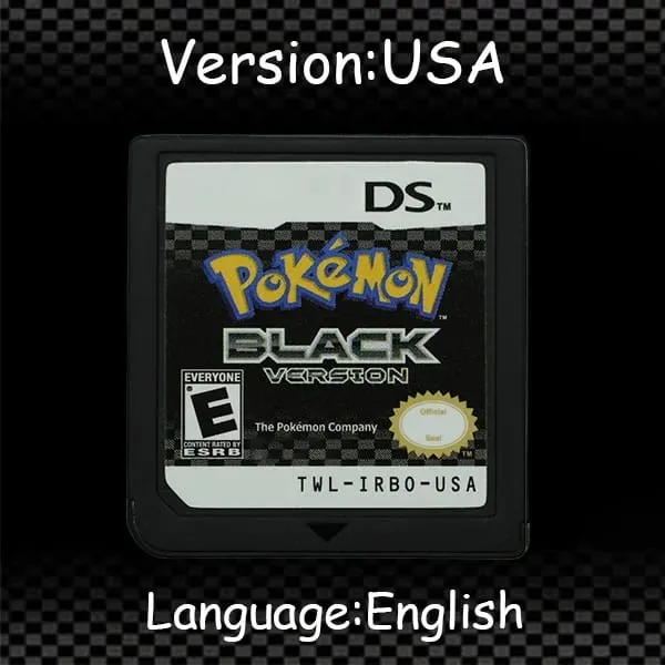 USA EUR FRA ITA NOE AUS ESP NDS Game Cartridge Pokemon Black White Platinum HeartGold SoulSilver for DS 2DS 3DS Console