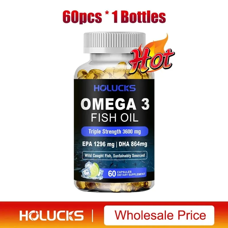 Omega 3 Fish Oil Supplement with EPA 1300mg DHA 900mg Support Heart & Brain Health Antioxidant Immune Energy Boost