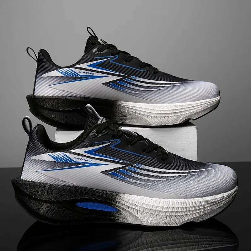 Running Shoes Men Carbon Board Marathon Sports Air Cushion Breathable Lightweight Women's Comfortable Athletic Sneakers Casual