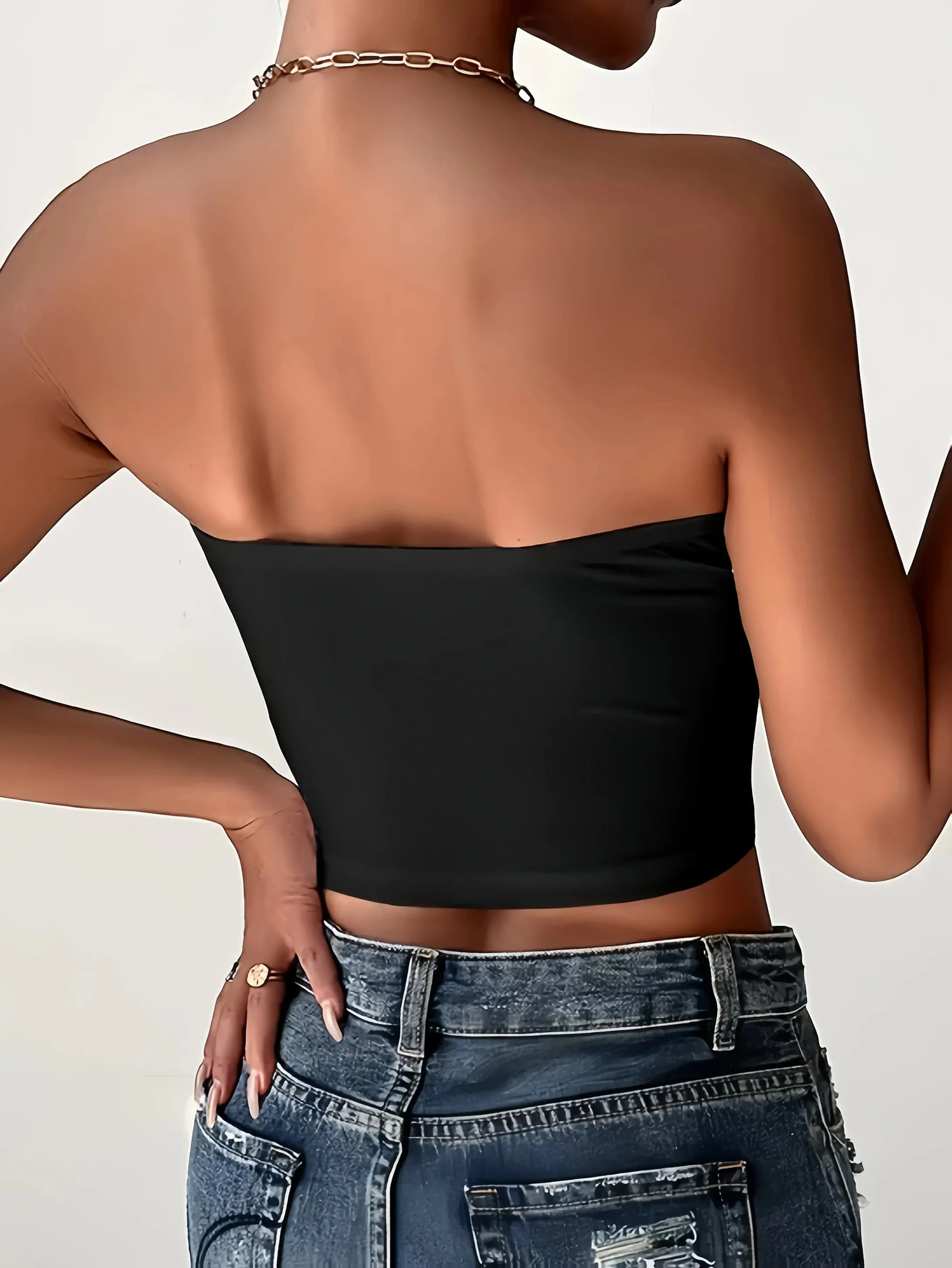Sweet and Cool Y2K Printed Cat Face Kawaii Tube Top Casual Strapless Tube Top All-season Comfort Y2K Women Girls