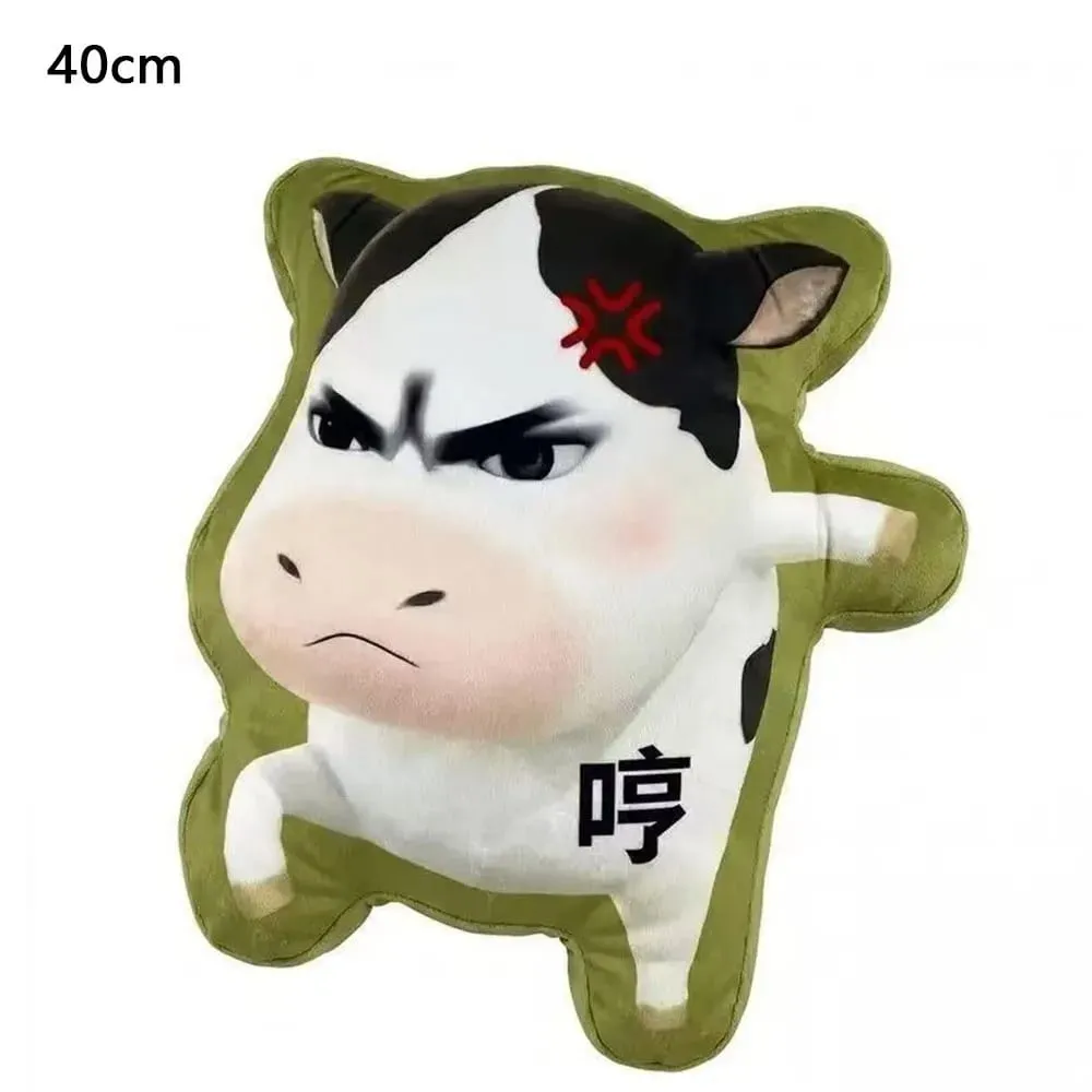 Cute Abstract Cow Cushion Sofa Decor Cartoon Throw Pillow Multifunctional Home Decor