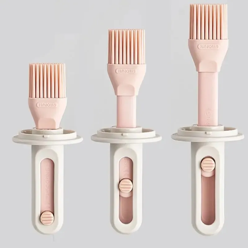 1pc Oil Dispenser Bottle BPA-Free Heat-Resistant Silicone Brush Set for Baking Cooking BBQ Kitchen Outdoor Accessory for Picnics
