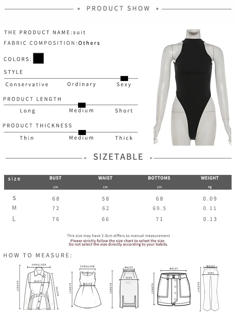 SIsterlinda Sexy Bodysuit Women Classic Trend Sleeveless O-Neck Patchwork Stretch Skinny Fashion Midnight Street Party Clubwear