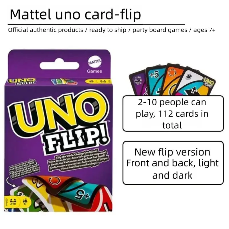 UNO Flip Playing Cards Games Super Mario Minecraft Lord of the Ring Hot Wheels No Mercy Social Board Table Party Games Ki