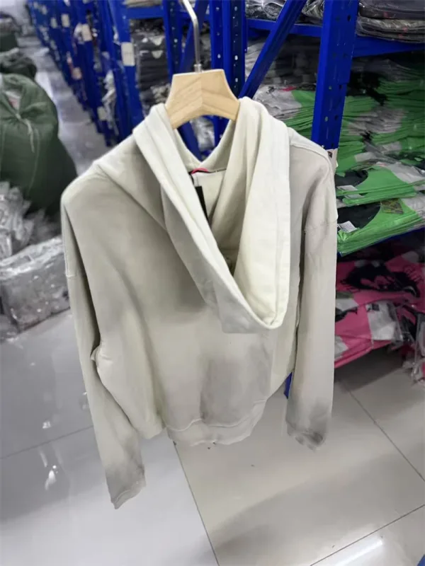 Autumn/Winter SN Necklace Letter Print Washed Vintage Hoodie High Street Casual Cotton Loose Sports Versatile Trendy Tops Men
