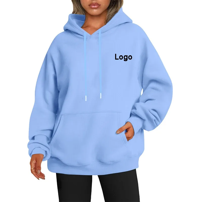 Customized Oversize Hoodies Women Fashion Printed Loose Long Sleeve Shoulder Drop Cuff Sweathsirts Streetwear Pullovers Sudadera