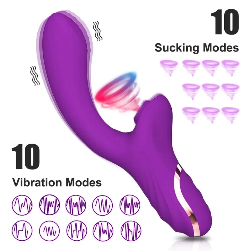 Sucking Vibrator Sex Toys for Women Vibrating Finger Massager with Suction Vibration Clitoral G Spot Stimulation Adult Products