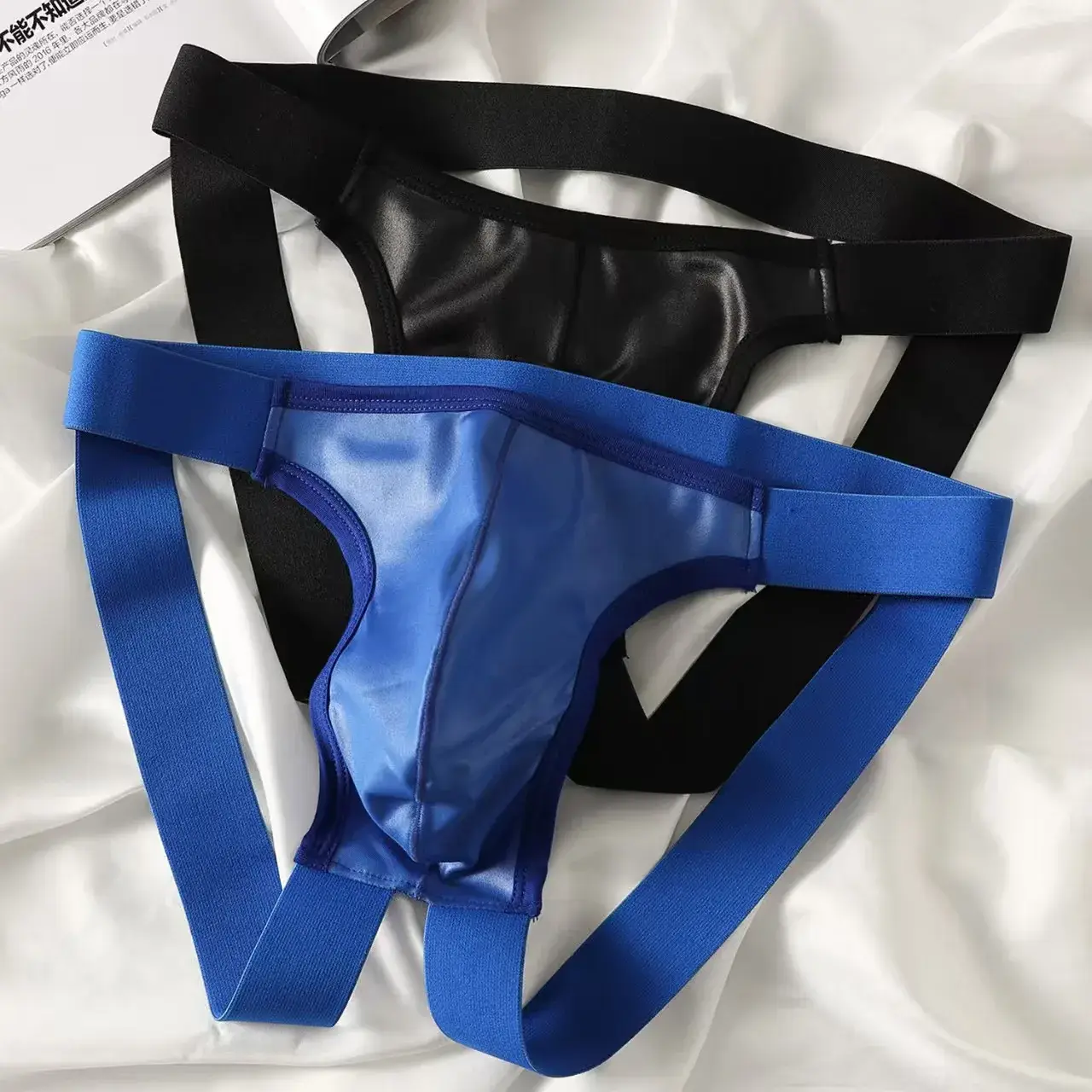 Men Sexy G-string Soft Ribbed T-back Thongs Breathable Underwear Bulge Pouch Underpants Male Bikini Trunks Wide Belt Panties