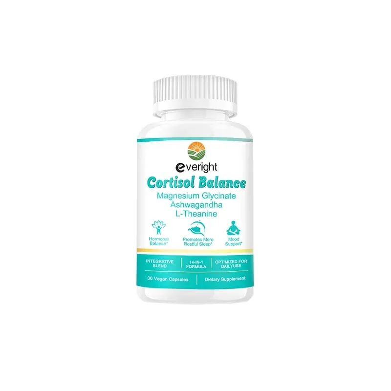 Cortisol Supplement with Ashwagandha L-Theanine & Magnesium Glycinate – 14-in-1 for Stress Relief Mood Balance & Sleep Health