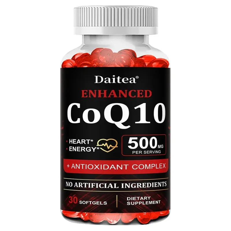 Hochabsorbierendes CoQ10 500 mg – für Herzgesundheit und Energieproduktion – verbesserte CoQ10-Nahrungsergänzungsmittel mit Coenzym Q10
