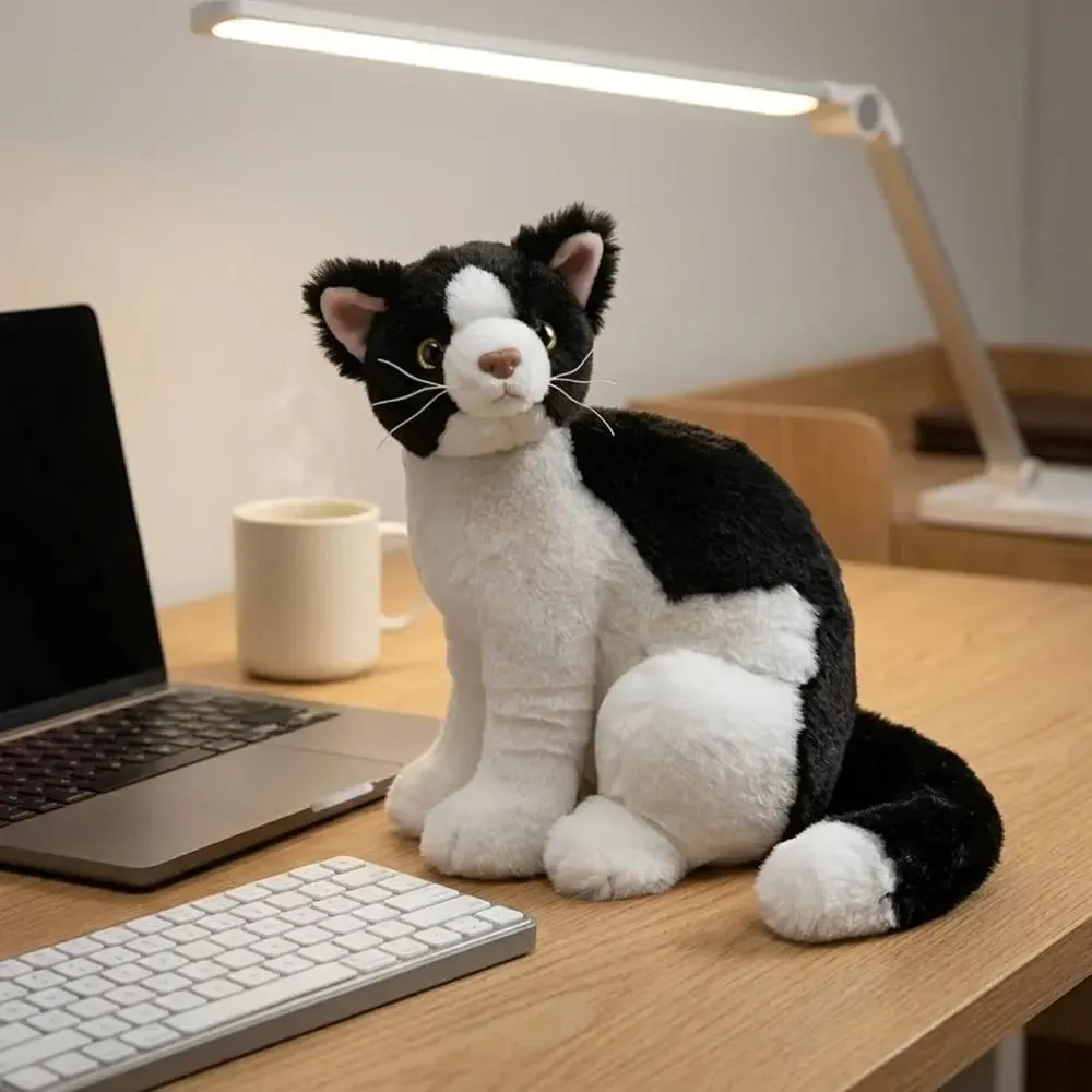Plush Material Animal Body Pillow PP Cotton Filled 10inch Poultry Throw Pillows Cat Pattern Cute Design Animal Cushion Doll Toys