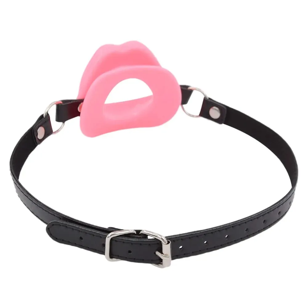 Silicone Oral Fixation Lips Ring Silicone O-Ring Open Mouth Gag for Couples Sex Toys BDSM Bondage Restraint Lips Shape 18+