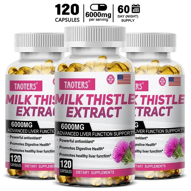 Milk Thistle with Dandelion Root - Liver & Kidney Health Support Supplement - Vegan Non-GMO Gluten Free