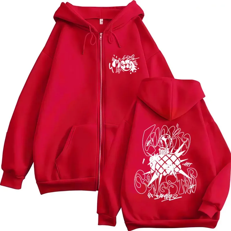 Anime Jojo Bizarre Adventure Guīdo Mista Zipper Hoodies Men's Women Zip Up Hooded Sweatshirts Fashion Jackets Coats Streetwear