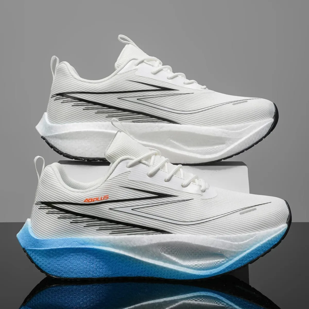 Men Women Carbon Plate Running Shoes Marathon Air Cushion Breathable Lightweight Athletic Walking Sports Sneakers