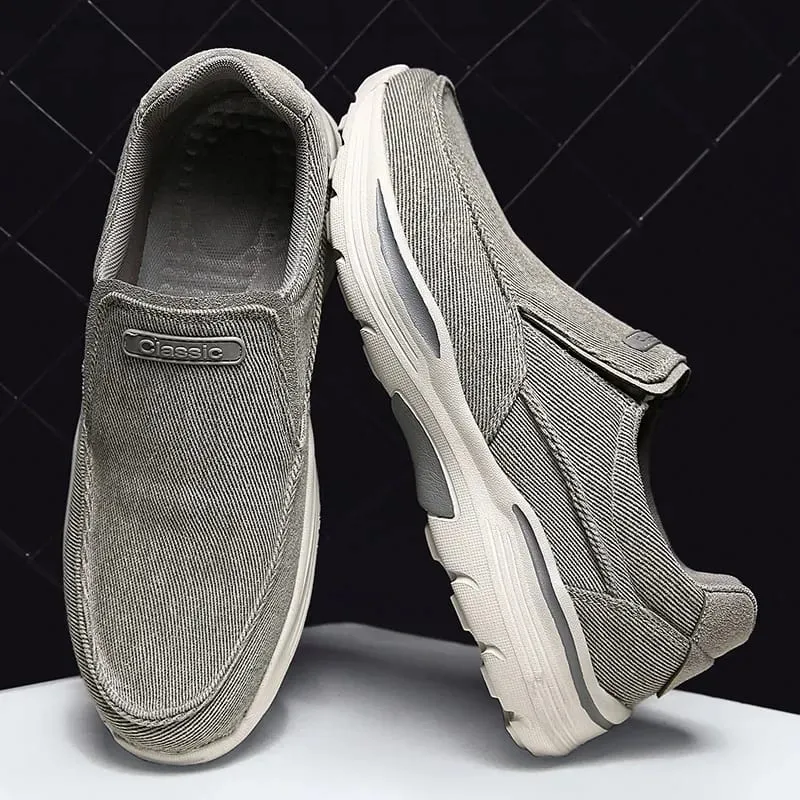 Men's Lightweight Canvas Loafers for Outdoor Hiking Camping Casual Sports Running Jogging Shoes Size 39-48