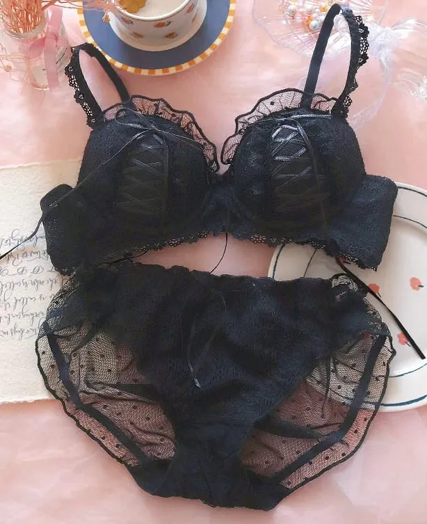 Japansk sød ren vind blonde undertøj kvindelig lille bryst samling anti-sag ny pige Lolita bh sæt