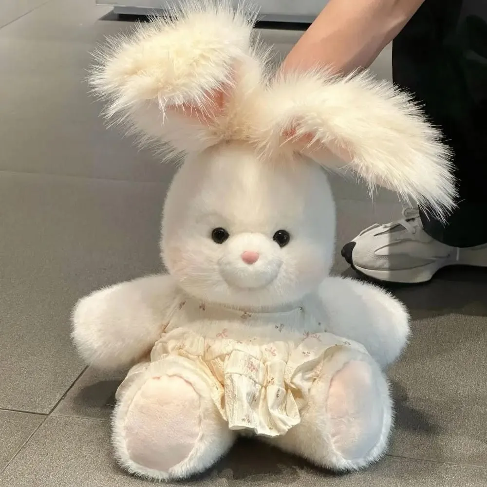 Hadiah Kreatif Bantal Boneka Binatang Boneka Lembut Boneka Emosi Comel 17.7 inci dengan Bantal Plush Telinga Panjang