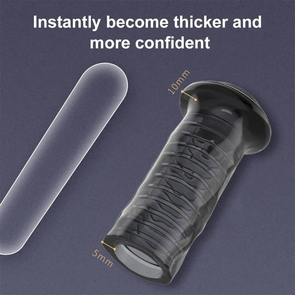 HOT! Reusable Penis Sleeve Glans Penis Enlarger Extender Delay Ejaculation Anal Butt Plug Adult Sex Toys For Men Couples Sexshop