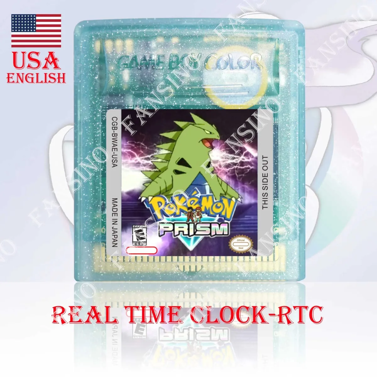 GBC Real Time Clock Pokemon Prism (V0.95.0254) High Quality GBC Video Game Cartridge With Battery For GB/GBA/GBC Series Console