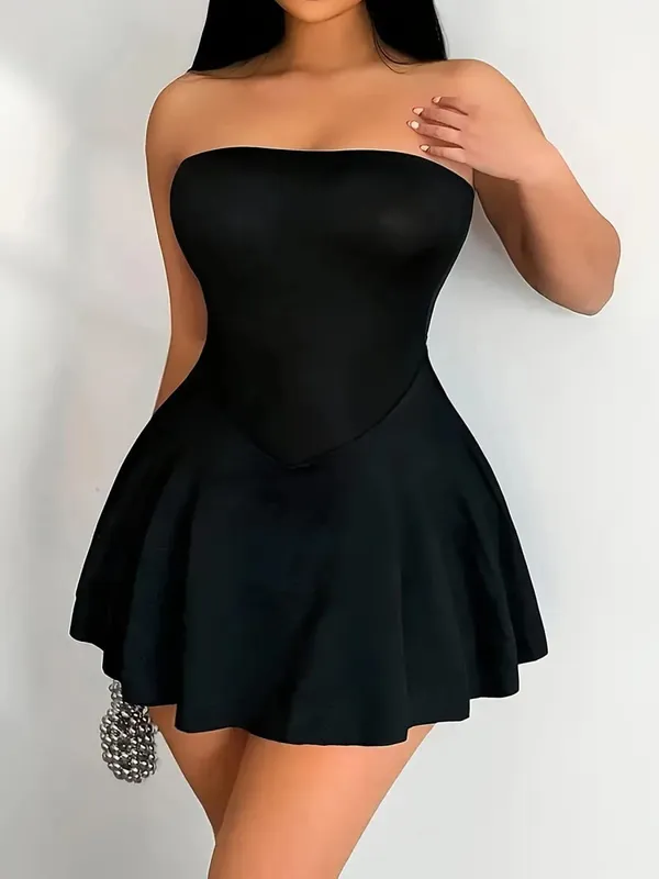 High Waist Strapless Bell Mini Skirt Fitted Design for Daily Wear Night out Special Occasions All Seasons