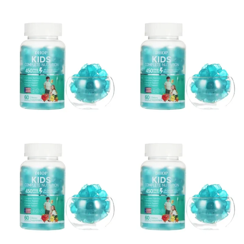Kids Multivitamin Gummies Vitamin D3 C Zinc B Vitamins Immune Support Daily Wellness Nutrition Fruit Flavor 60 Gummies