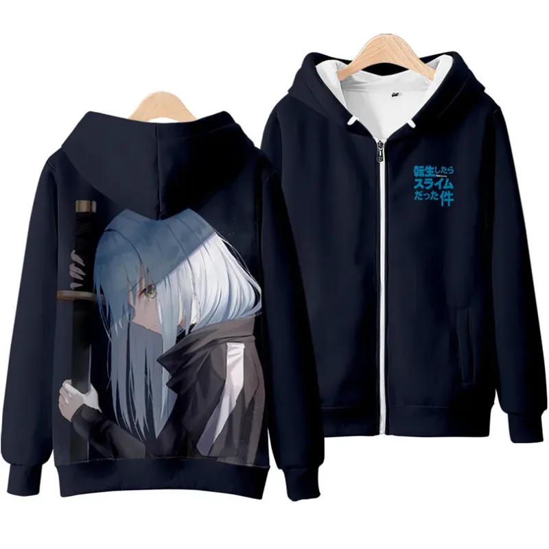 Anime Rimuru Tempest 3D Print Hoodies Men Women Long Sleeve Sweatshirt Harajuku Streetwear Coat Cosplay Costume